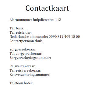 Contactkaart